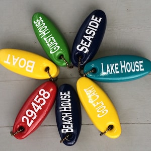 Best Father's Day Gift for Dads and Grandfathers! Personalized Boat Float Keychain, Boaters Gift, Fisherman's gift, Beach House, Camp
