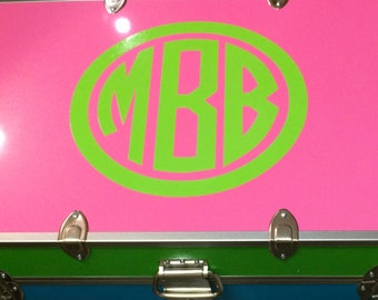 Personalized Summer Camp Trunk Vinyl Monogram Decal High Quality DIY