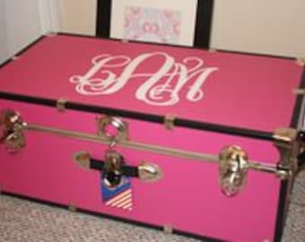 Personalized Summer Camp Trunk Vinyl Monogram Decal High Quality DIY