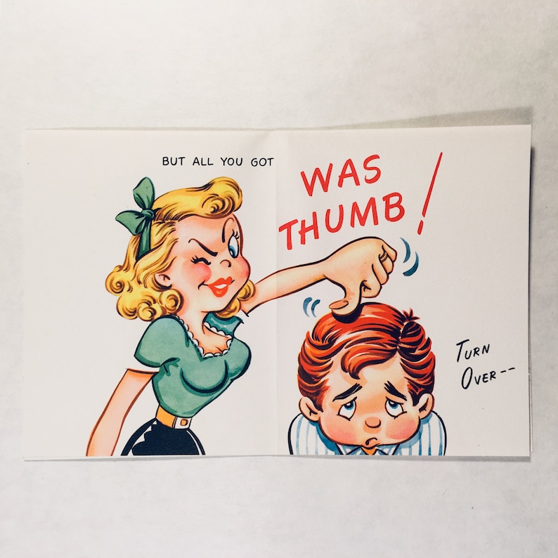 Vintage Happy Anniversary Card Unused Like New Cheeky Humor Jokester 1940s 1950s Happily Ever After Wedding Anniversary Kitsch image 2