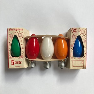 Vintage Christmas Replacement Bulbs | NOS Westinghouse | D14 C-9.5 | Multi Color Pack