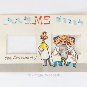Anniversary Card To The Girl That I Married Vintage 1940s 1950s To My Wife Cute Adorable Gift Present Unique Barbershop Midcentury image 2