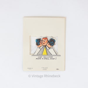 Jubiläumskarte An das Mädchen, dass ich Vintage 1940er 1950er jahre An meine Frau Niedliches Entzückendes Geschenk Geschenk Unikat Barbershop Midcentury Bild 3