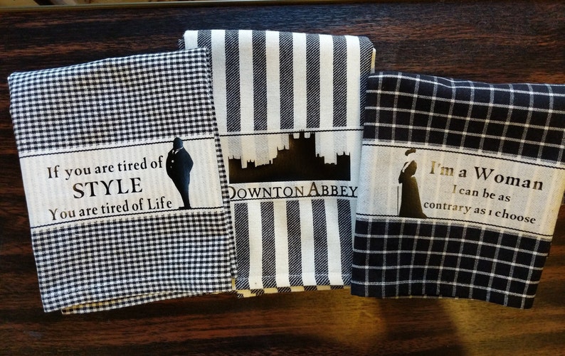 Decorative Downton Abbey Towels Set of Kitchen Towels | Etsy