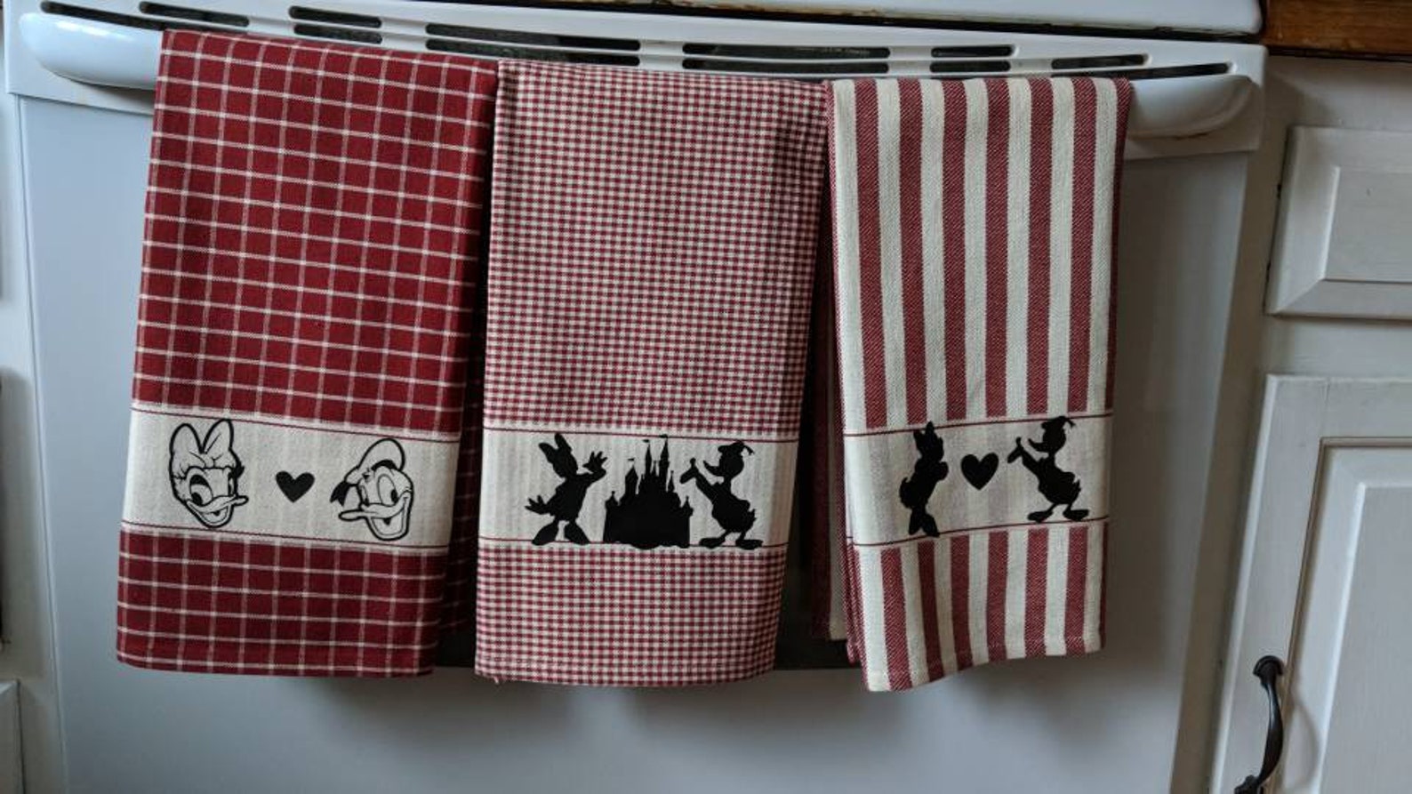 Decorative Donald Duck and Daisy Duck Towels Donald Duck Etsy