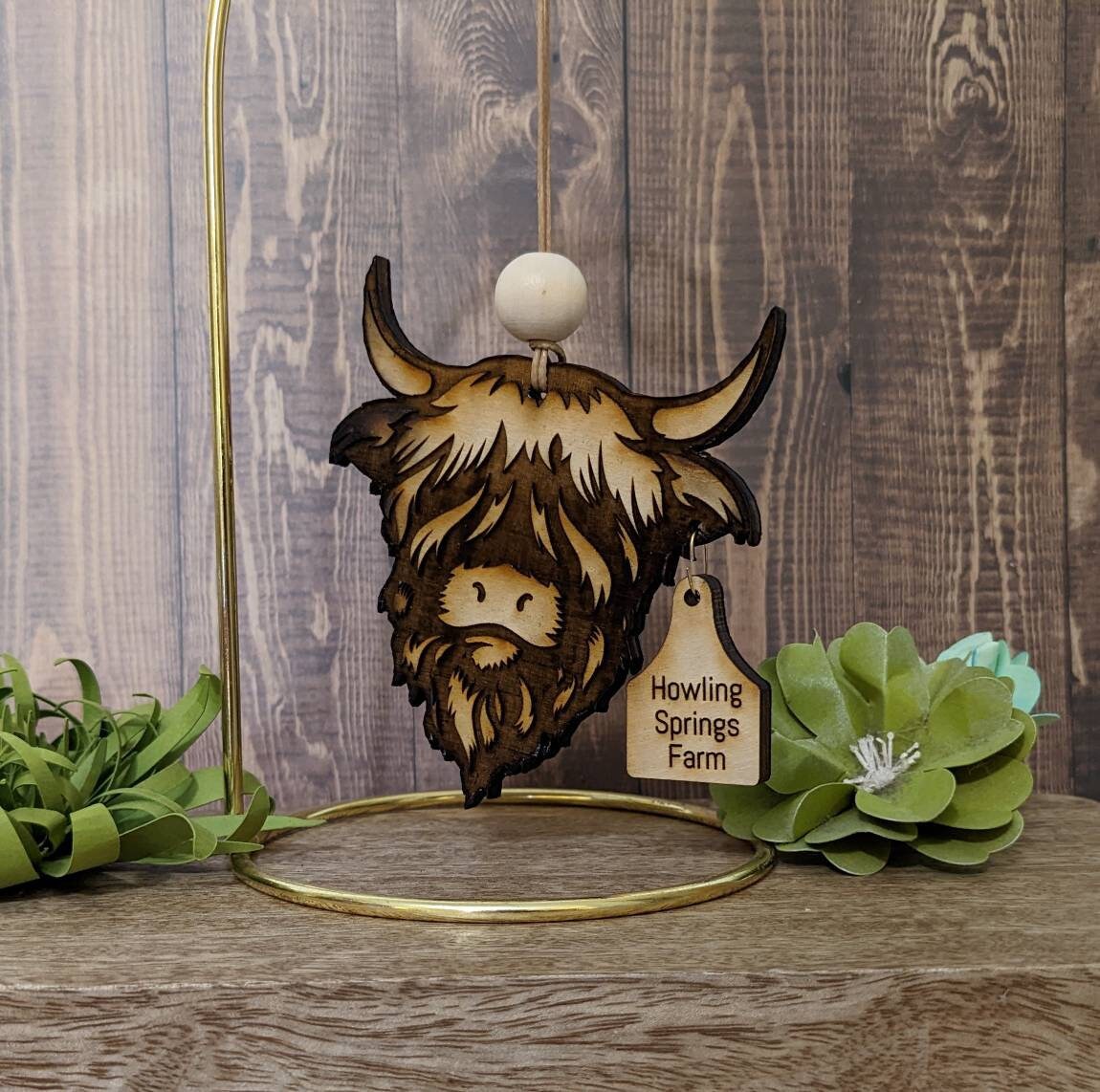 Kocusu Decorazione natalizia a forma di mucca, decorazione