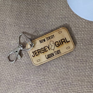 Jersey Girl Keychain, New Jersey Key Chain, Jersey Girls