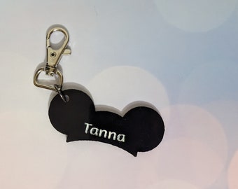 Personalized Keychain, keychain charm, mouse ears