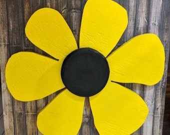 1 Large Rustic Outdoor Wooden Flower, Wood Flower, Sunflower wood