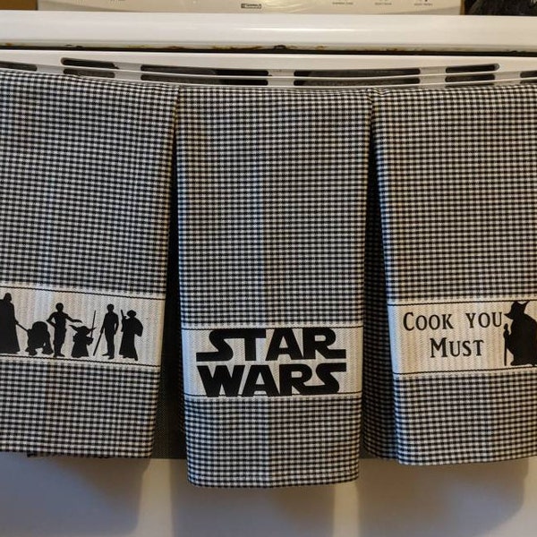 Lot de 3 serviettes décoratives Star Wars, lot de 3 torchons décoratifs ou torchons de cuisine