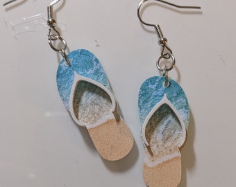 Sandal Earrings, Dangle Earrings, Flip Flop Earrings.
