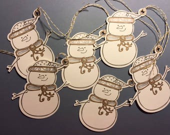 Snowmen Gift Tags, Tags for Presents
