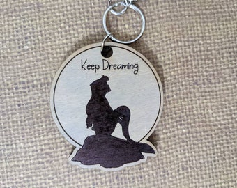 Little Mermaid Keychain, Keep Dreaming