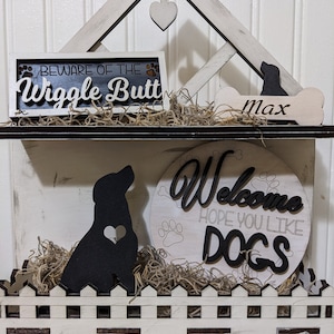 Dog, Lab Tiered Tray Decor, Rustic Wooden Signs, Miniature Tray Decor