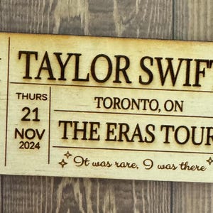Holz Taylor Swift Old Fashion Ticket Magnet - Personalisiert