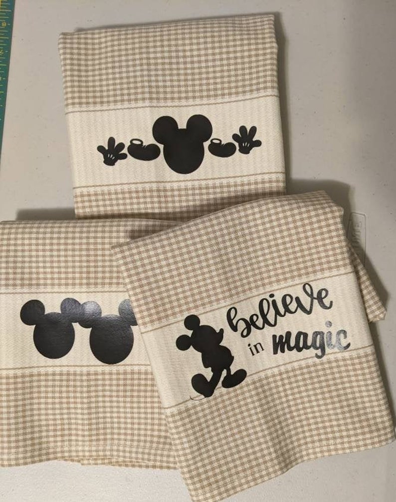 Mickey Mouse Decorative Towel Set Believe in Magic Etsy