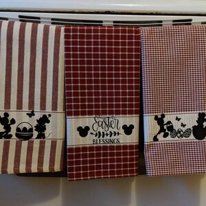 Mickey and Minnie Decorative Easter Kitchen Towels, Set of 3 Decorative towels