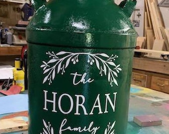 Personalized Family Decal for Milk Can