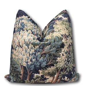 Forest Tapestry Pillow Cover: Gothic Woodland Decor, P/Kaufmann Fabric
