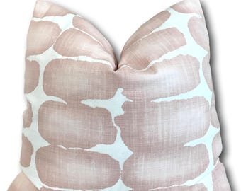 Pink Dot Throw Pillow Cover: Modern Abstract Painterly Decor Body Pillow COVER ONLY