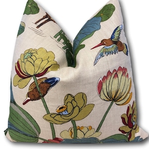 Nympheus Lily Pad Pistachio Pillow Cover Lee Jofa JP & G Baker, Square ...
