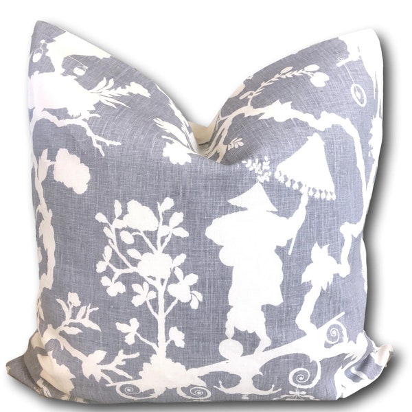 Shantung Silhouette  Wisteria Pillow Cover - Chinoiserie Pillow Cover - Schumacher  Pillow Cover - Lavender Pillow Purple Pillow COVER ONLY