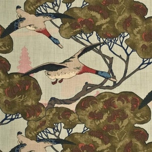 Lee Jofa Flying Ducks in Sky  Pillow - Hunting Pillow Cover - Sportsman Pillow Cover - Bird Pillow Cover - Retro Lake House Decor COVER ONLY