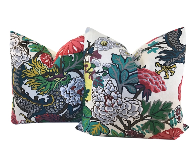 Chiang Mai Yellow Pillow Cover PAIR W/linen Reverse Etsy