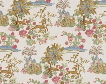 Pastel Floral Toile Pillow Cover: Modern Designer Throw Pillow