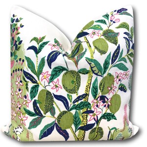 Citrus Garden Lime Colorway - Lemon Lime Pillow Cover - Schumacher Pillow - Decorative Pillow - Josef Frank - Cute  Fruit Pillow COVER ONLY