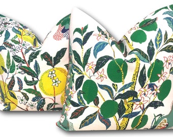 OUTDOOR Citrus Garden Primary Pillow Cover  - Schumacher Pillow - Decorative Pillow - Josef Frank - Lemon Lime  Pillow - One COVER ONLY