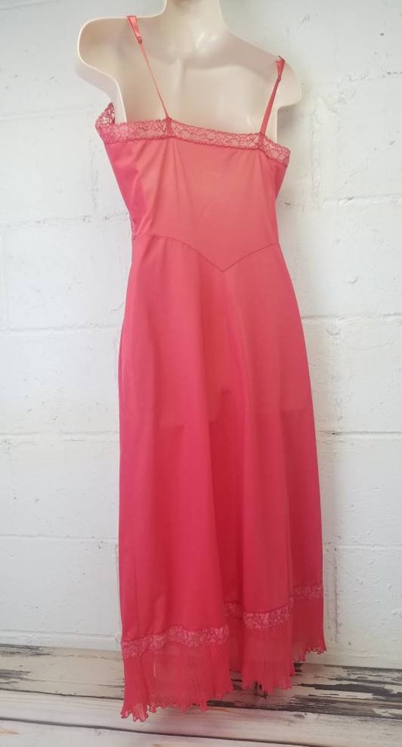 Vintage 50s Vanity Fair Full Pleated Slip Dress H… - image 7