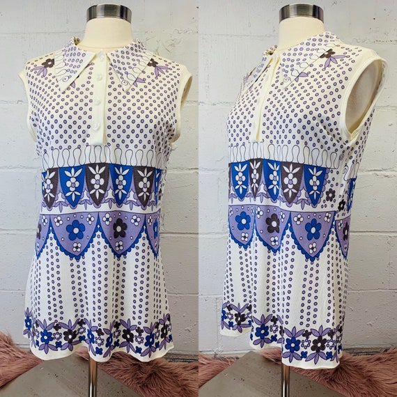Vintage Flower Power Psychedelic Sleeveless Blouse