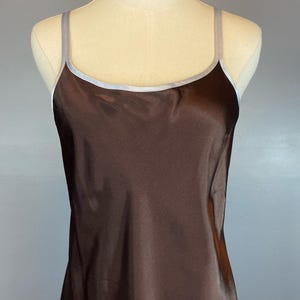 Vintage Y2K Satin Slip Dress Bown Baby Blue Med Adjusgable Jones New York