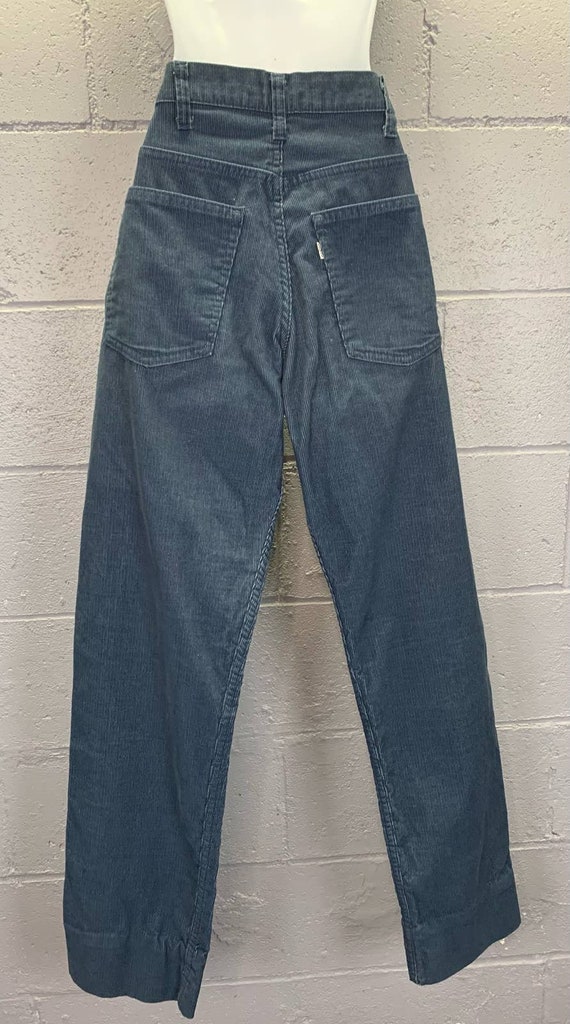 Vintage 1970s White Tab Levi’s Slate Blue Corduro… - image 6