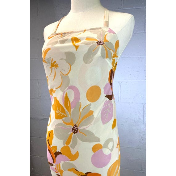asymmetric floral halter midi dress Asymmetrical Halter Floral Print Summer Dress  FancyVestido