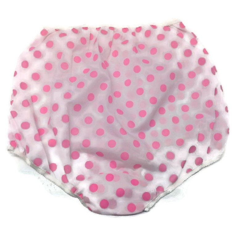 Vintage Pink Polka Dot High Waisted Nylon Panties Vintage Etsy