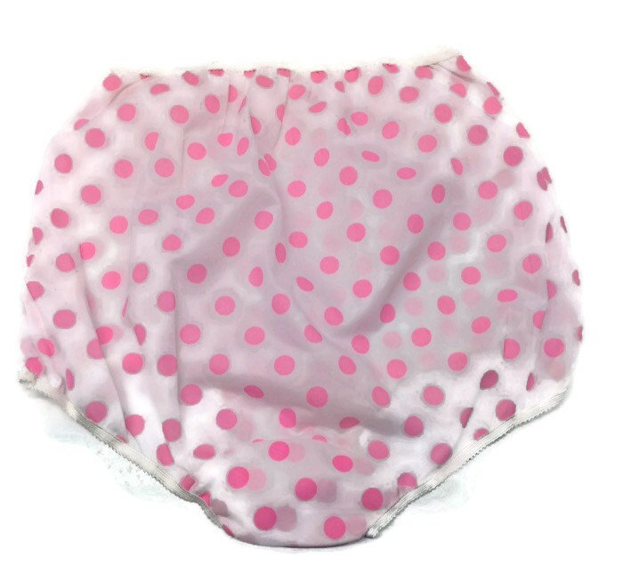 Vintage Pink Polka Dot High Waisted Nylon Panties Vintage Etsy