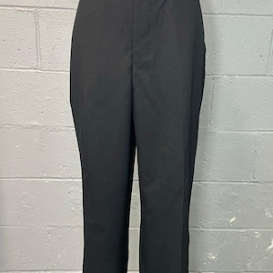 【AGE OLD】40s Style Work Trousers black 1940s Black Trousers - Etsy
