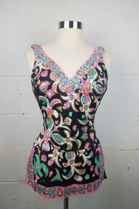 Vintage 1960s One Piece Psychedelic Mod Novelty P… - image 5