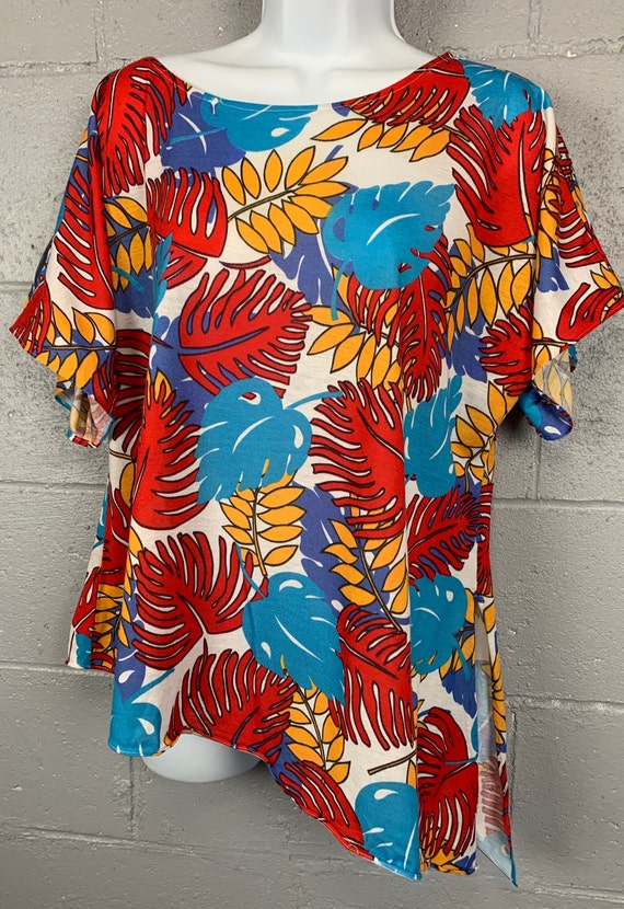 Vintage Vera Neumann Tropical Novelty Print Side T