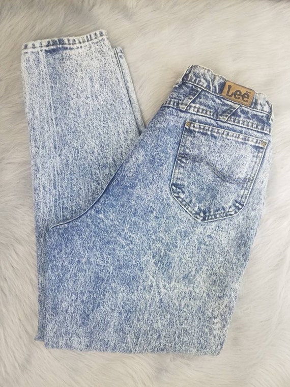 Vintage 1980s Lee Stonewashed High Waisted Mom Jea