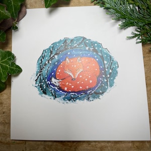 Silent Night- Pack of 6 Christmas Cards- same design- From original hand painted illustrations in the &#39;Christmas Carol Series&#39;