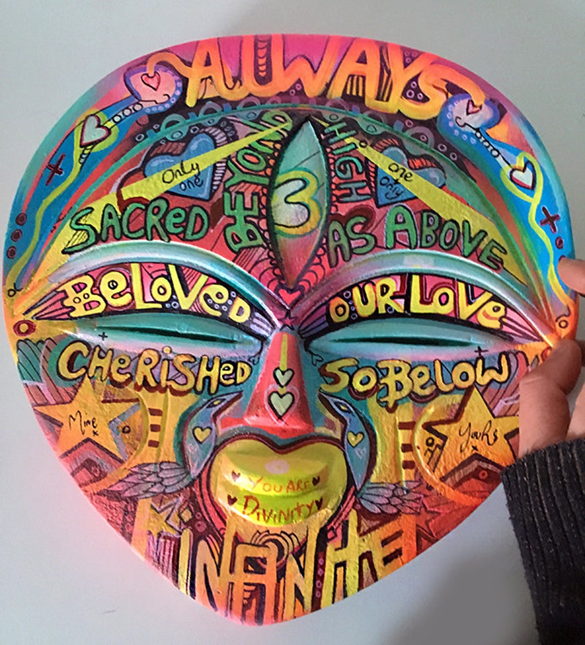 FACE SCULPTURE ART Mask Graffiti Tiki Mask Art Mask Wall Etsy