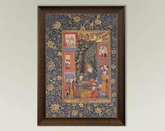 Khidr Gives Water of Immortality, Eclectic Decor, Mughal Wall Art, Sufi Art, Mughal Art Print, Mughal Miniature, India Mughal Painting