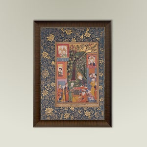Khidr Gives Water of Immortality, Eclectic Decor, Mughal Wall Art, Sufi Art, Mughal Art Print, Mughal Miniature, India Mughal Painting
