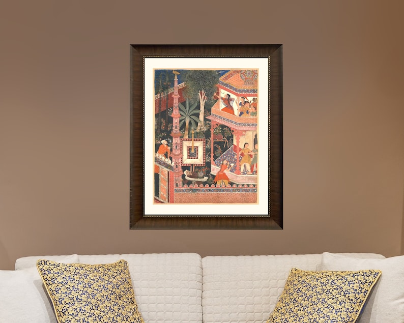 Archer Princess, Mughal Art, Fine Art Print, Eclectic Wall Art
