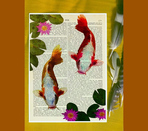 fishing poster. the difference between a goldfish and a koi carp