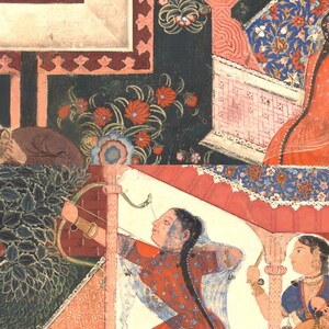 Closeup Archer Princess, Mughal Art, Fine Art Print, Eclectic Wall Art