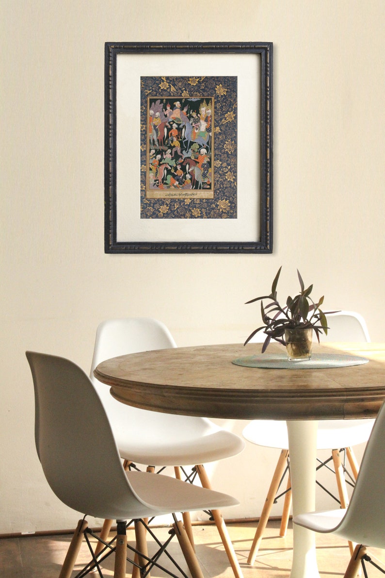 Khidr and Elijah Discover The Water of Life - Eclectic Wall Art, Mughal Art Print, Persian Miniature Art
